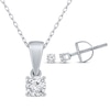 Thumbnail Image 0 of Round-Cut Diamond Solitaire Necklace & Earrings Gift Set 1/4 ct tw 14K White Gold (I/I2)