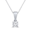 Thumbnail Image 1 of Round-Cut Diamond Solitaire Necklace & Earrings Gift Set 1/4 ct tw 14K White Gold (I/I2)