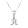 Thumbnail Image 1 of Princess-Cut Diamond Solitaire Necklace & Earrings Gift Set 1/4 ct tw 14K White Gold (I/I2)