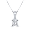 Thumbnail Image 1 of Princess-Cut Diamond Solitaire Necklace & Earrings Gift Set 1/2 ct tw 14K White Gold (I/I2)