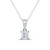 Thumbnail Image 2 of Princess-Cut Diamond Solitaire Necklace & Earrings Gift Set 1/2 ct tw 14K White Gold (I/I2)