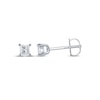 Thumbnail Image 3 of Princess-Cut Diamond Solitaire Necklace & Earrings Gift Set 1/2 ct tw 14K White Gold (I/I2)