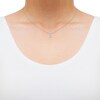 Thumbnail Image 4 of Princess-Cut Diamond Solitaire Necklace & Earrings Gift Set 1/2 ct tw 14K White Gold (I/I2)