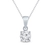Thumbnail Image 2 of Round-Cut Diamond Solitaire Necklace & Earrings Gift Set 1 ct tw 14K White Gold (I/I2)