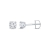 Thumbnail Image 3 of Round-Cut Diamond Solitaire Necklace & Earrings Gift Set 1 ct tw 14K White Gold (I/I2)