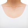 Thumbnail Image 4 of Round-Cut Diamond Solitaire Necklace & Earrings Gift Set 1 ct tw 14K White Gold (I/I2)