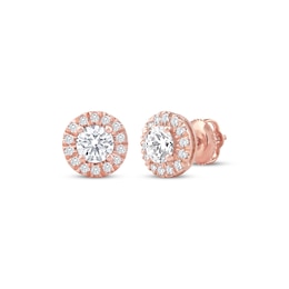KAY Lab-Grown Diamonds Stud Earrings 1 ct tw 14K Rose Gold (F/SI2)