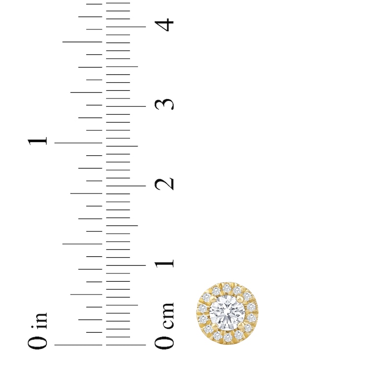 Main Image 5 of KAY Lab-Grown Diamonds Stud Earrings 1 ct tw 14K Yellow Gold (F/SI2)