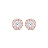 Thumbnail Image 2 of KAY Lab-Grown Diamonds Halo Stud Earrings 1/2 ct tw 14K Rose Gold (F/SI2)