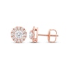 Thumbnail Image 3 of KAY Lab-Grown Diamonds Halo Stud Earrings 1/2 ct tw 14K Rose Gold (F/SI2)