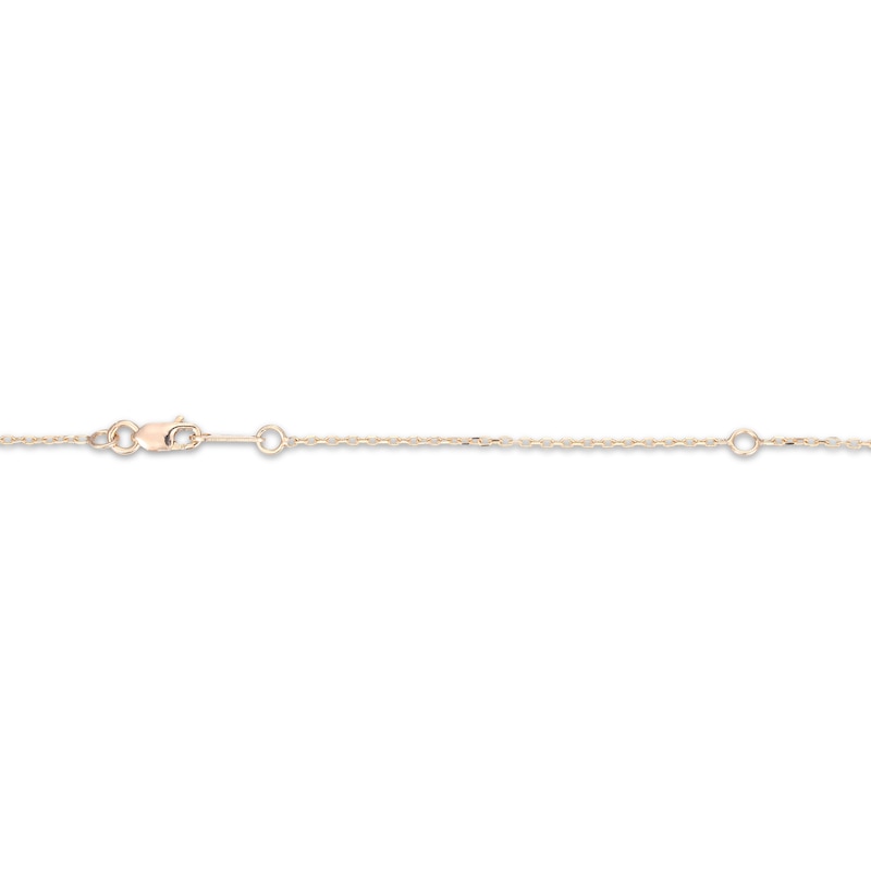 Main Image 4 of Pear-Shaped Natural Amethyst & Diamond Drop Necklace 1/10 ct tw 10K Yellow Gold 18&quot;