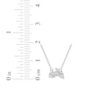 Thumbnail Image 4 of Toi et Moi Lab-Grown Diamond Round & Marquise-Cut Necklace 1/2 ct tw 14K White Gold 18&quot;
