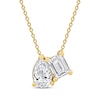 Thumbnail Image 1 of Toi et Moi Lab-Grown Diamond Emerald-Cut & Pear-Shaped Necklace 1 ct tw 14K Yellow Gold 18&quot;