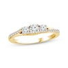 Thumbnail Image 0 of Memories Moments Magic Round-Cut Diamond Three-Stone Engagement Ring 1/2 ct tw 14K Yellow Gold
