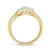 Thumbnail Image 2 of Memories Moments Magic Round-Cut Diamond Three-Stone Engagement Ring 1/2 ct tw 14K Yellow Gold