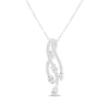 Thumbnail Image 1 of All You Are Multi-Shape Lab-Grown Diamond Drop Necklace 1-1/2 ct tw 14K White Gold 18&quot;