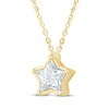 Thumbnail Image 2 of KAY Lab-Grown Diamonds Solitaire Star Necklace 5/8 ct tw 14K Yellow Gold 18&quot; (F/SI2)