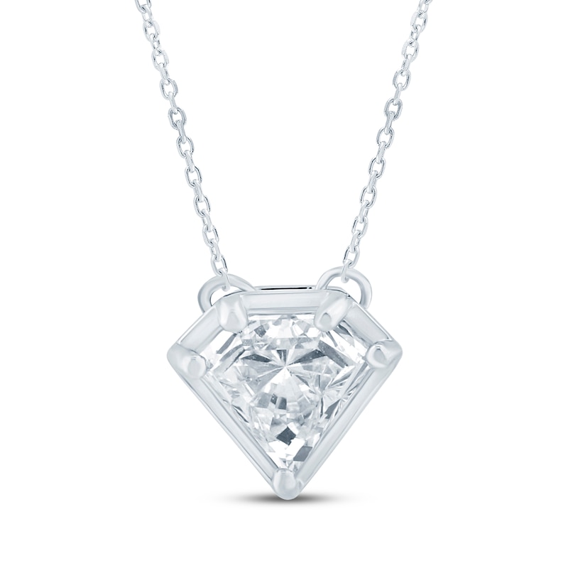 Main Image 1 of KAY Lab-Grown Diamonds Solitaire Necklace 5/8 ct tw 14K White Gold 18&quot; (F/SI2)