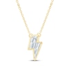 Thumbnail Image 1 of KAY Lab-Grown Diamonds Solitaire Lightning Bolt Necklace 5/8 ct tw 14K Yellow Gold 18&quot; (F/SI2)