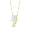 Thumbnail Image 2 of KAY Lab-Grown Diamonds Solitaire Lightning Bolt Necklace 5/8 ct tw 14K Yellow Gold 18&quot; (F/SI2)