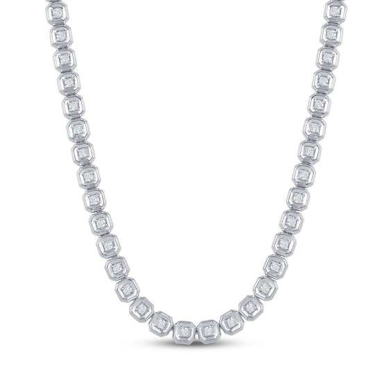 KAY Lab-Grown Diamonds Link Necklace 7 ct tw 10K White Gold 22"