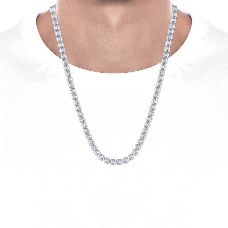 Main Image 3 of KAY Lab-Grown Diamonds Link Necklace 7 ct tw 10K White Gold 22&quot;