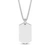 Thumbnail Image 2 of Men's Malachite Dog Tag Necklace Sterling Silver 24"