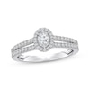 Thumbnail Image 1 of Now + Forever Round-Cut Diamond Oval Halo Engagement Ring 1/2 ct tw 10K White Gold