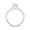 Thumbnail Image 2 of Now + Forever Round-Cut Diamond Oval Halo Engagement Ring 1/2 ct tw 10K White Gold