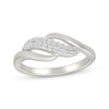 Thumbnail Image 1 of Diamond Split Curve Fashion Ring 1/6 ct tw Sterling Silver