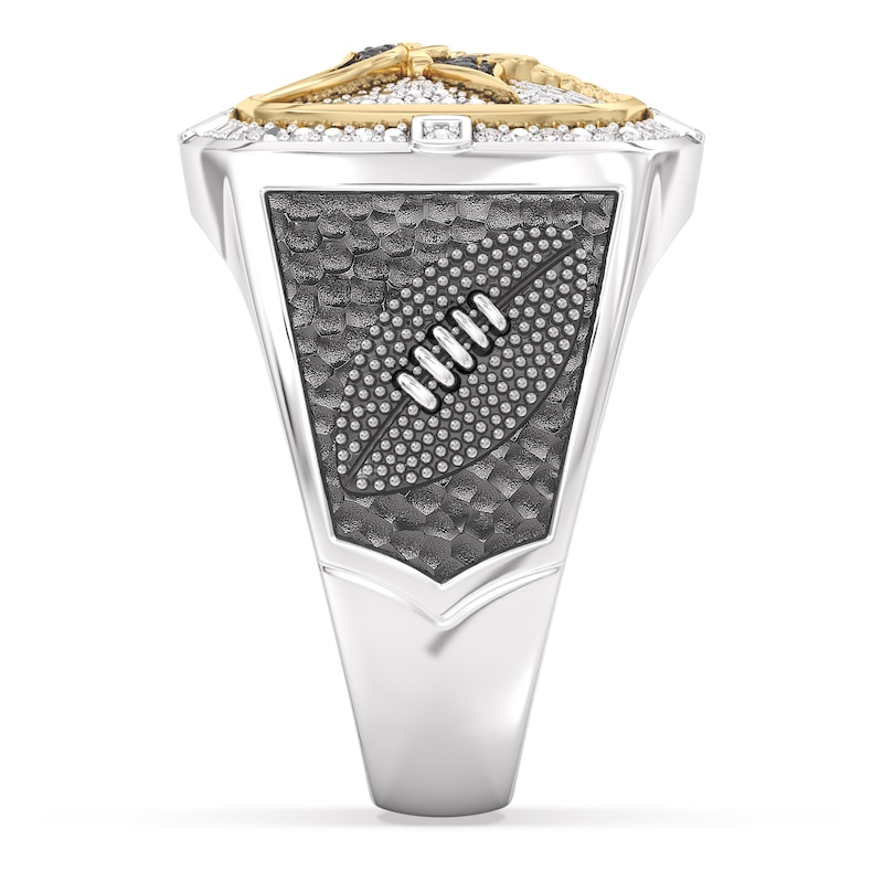 Main Image 4 of True Fans Minnesota Vikings Championship Ring Sterling Silver & 10K Yellow Gold Ring