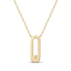 Thumbnail Image 3 of STUDIO BY KAY Diamond Paperclip Pendant Necklace 1/8 ct tw 10K Yellow Gold 18&quot;