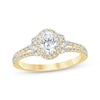 Thumbnail Image 1 of Now + Forever Oval-Cut Diamond Halo Engagement Ring 1 ct tw 14K Yellow Gold