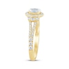 Thumbnail Image 2 of Now + Forever Oval-Cut Diamond Halo Engagement Ring 1 ct tw 14K Yellow Gold