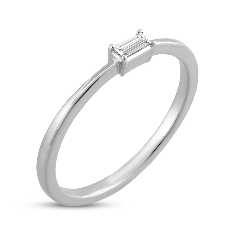Main Image 2 of STUDIO BY KAY Baguette-Cut Diamond Ring 1/20 ct tw 10K White Gold