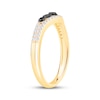 Thumbnail Image 2 of Now + Forever Black & White Diamond Contour Anniversary Ring 1/3 ct tw 10K Yellow Gold