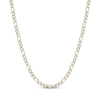 Figaro Chain Necklace 6mm Yellow Ion-Plated Solid Stainless Steel 20"