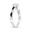 Thumbnail Image 2 of Now + Forever Round-Cut White & Black Diamond Cushion Halo Engagement Ring 3/4 ct tw 14K White Gold