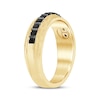 Thumbnail Image 2 of Now + Forever Men's Black Diamond Grooved Wedding Band 1/2 ct tw 10K Yellow Gold