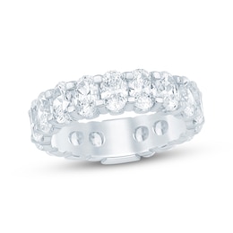 Now + Forever Oval-Cut Lab-Grown Diamond Eternity Ring 5 ct tw 14K White Gold