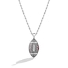 Thumbnail Image 1 of True Fans Washington Commanders 1/20 CT. T.W. Diamond Vertical Football Necklace in Sterling Silver