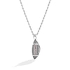 Thumbnail Image 2 of True Fans Washington Commanders 1/20 CT. T.W. Diamond Vertical Football Necklace in Sterling Silver