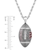 Thumbnail Image 4 of True Fans Washington Commanders 1/20 CT. T.W. Diamond Vertical Football Necklace in Sterling Silver