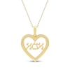 Thumbnail Image 3 of Diamond Hebrew &quot;Mom&quot; Heart Necklace 1/6 ct tw 10K Yellow Gold 18&quot;