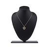 Thumbnail Image 5 of Diamond Hebrew "Mom" Heart Necklace 1/6 ct tw 10K Yellow Gold 18"