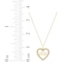 Thumbnail Image 5 of Diamond Hebrew &quot;Mom&quot; Heart Necklace 1/6 ct tw 10K Yellow Gold 18&quot;