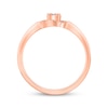 Thumbnail Image 2 of Multi-Diamond Crossover Promise Ring 1/10 ct tw 10K Rose Gold