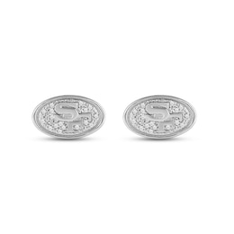 True Fans San Francisco 49ers 1/15 ct tw Diamond Logo Stud Earrings Sterling Silver