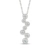 Thumbnail Image 1 of Diamond Bezel-Set Scatter Necklace 1/5 ct tw Sterling Silver 18&quot;
