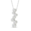 Thumbnail Image 2 of Diamond Bezel-Set Scatter Necklace 1/5 ct tw Sterling Silver 18&quot;